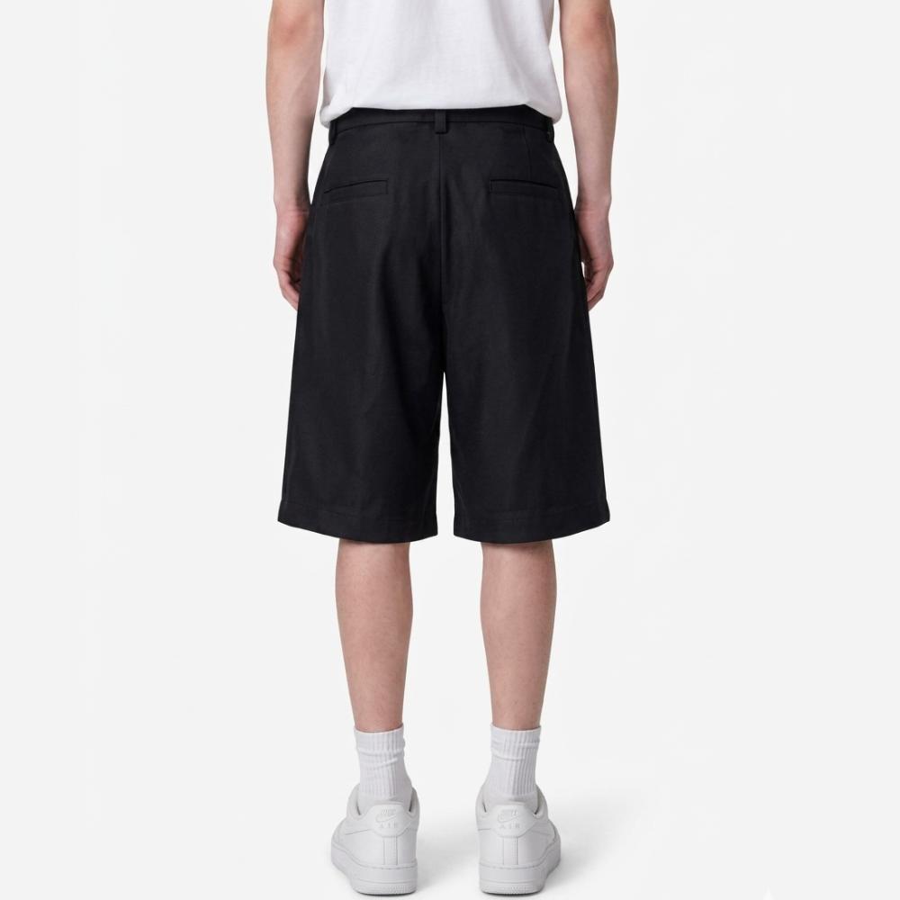 EVELLYHOOTD Men's Baggy Pleated Shorts Casual Summer Shorts Wide Leg Pleated Dress Shorts Loose Fit Streetwear Tailored Shorts