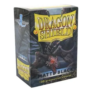 212 MAIN Dragon Shield Matte Black Polypropylene Card Sleeves - Trading Card Protection for Gaming Enthusiasts