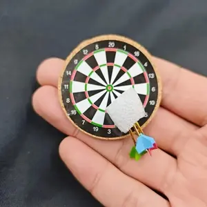 Miniature Dart Board Set with 3 Darts - Perfect for Party Games, Home Decor & Dollhouse Displays Darts Sets