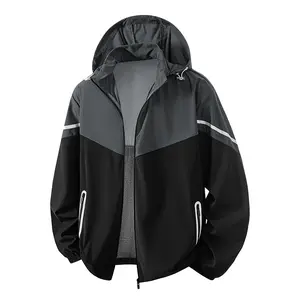 2026 New High-Quality Men’s Sun Protection Jacket for Summer — Ultra-Thin, Breathable Ice Silk, UV Protection, Removable Hood, Outdoor Casual Sports/Fishing Skin Jacket, Outerwear 1195