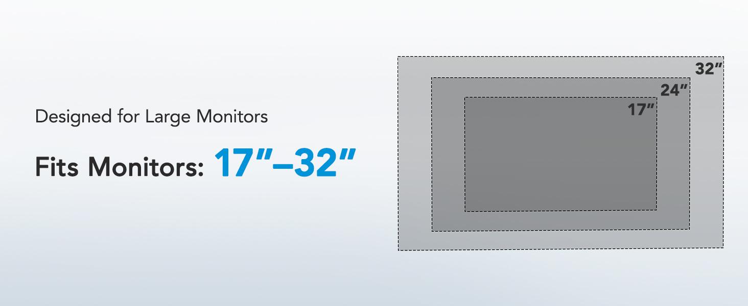 HUANUO Triple Monitor Mount for 17'' to 32'' Screens, Gas Springs Adjustment Triple Monitor Stand with Swivel, Tilt, Rotation, Clamp & Grommet#TikTokShopBlackFriday