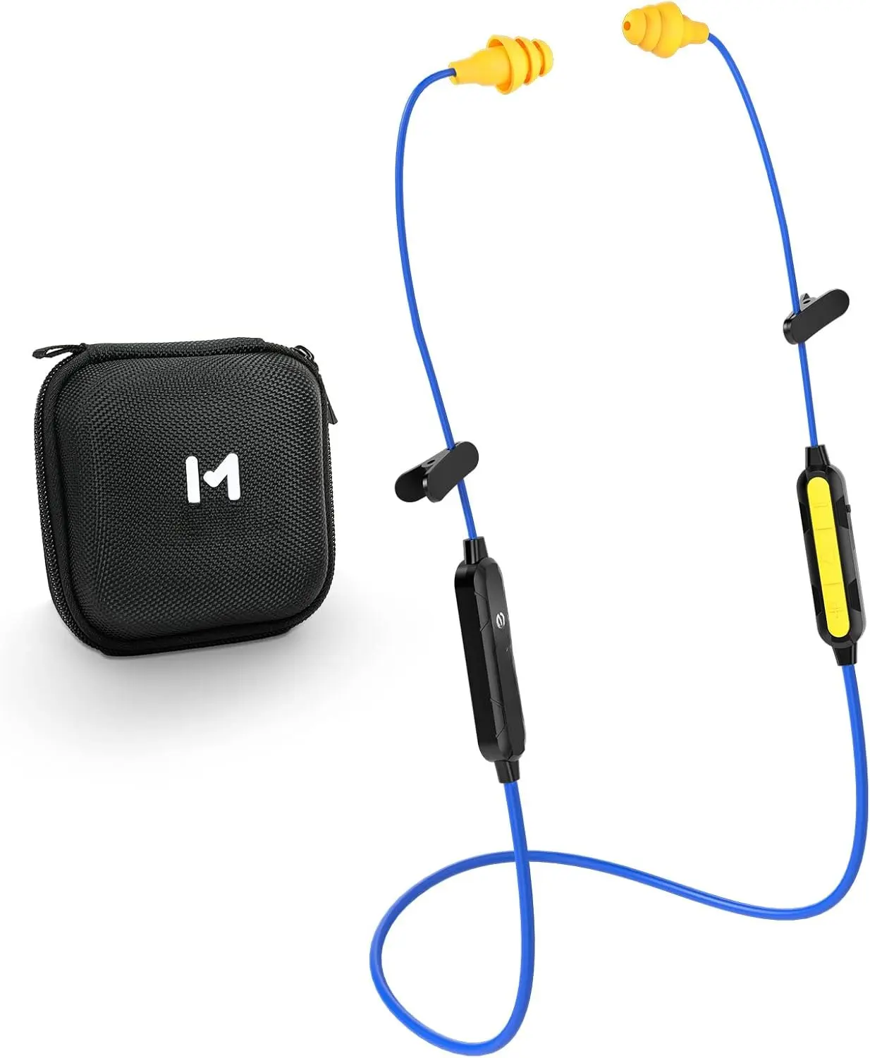Work Earplugs Headphone, in-Ear Noise Isolating Earbuds,29dB Noise Reduction Headphone with Control,19+ Hours  for Lawn Mowing Safety Industrial Construction(Black)