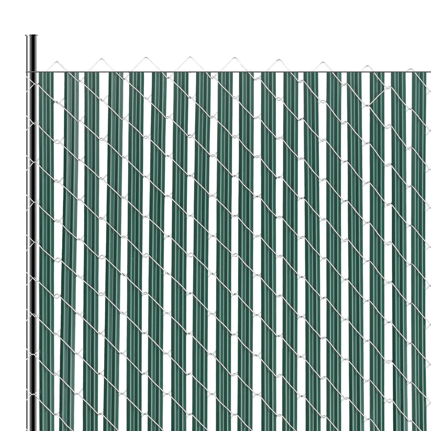VEVOR Chain Link Fence Privacy Slats, Single-Wall HDPE Material, 4' High Compatible, 44.5" Length, 82 Slats, Bottom Locking, Quick Installation, Anti-Aging Properties, Enhanced Privacy, Green, Home Improvement Garden Decor Gift, Fence Coverage