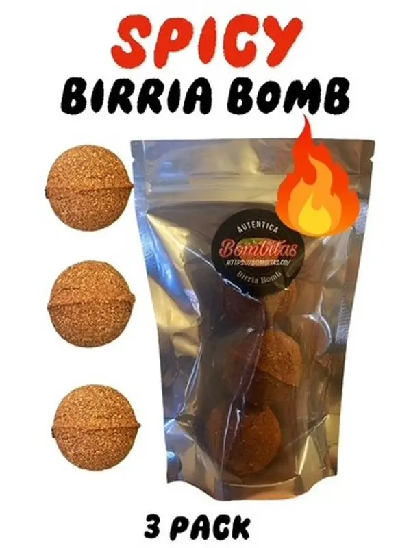 Spicy Birria Bombs 3 Pack, Authentic Mexican Seasoning , birria bomb balls for tacos, birria, crockpot, spixe mix, instant mix queso Spice instant pot dry spice perfect spice bomb season blends slow cooker great flavor savory dish real Chili Beef Chicken