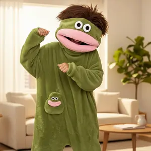 Cute Monster Pajamas Wearable Blanket Hoodie for Women Men, Oversize Soft Warm Cozy Pullover Home Loungewear Funny Pajamas Onesie, Father's Day Gift Perfect for Home Party Costume Halloween, One Size for Women Men