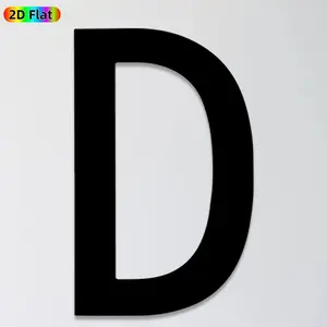 1pc Letter D Metal Wall Art, Stylish Letter D Statue Mural, Ideal Gift for New Year, Christmas, Typography Decor Enthusiasts, Weather-Resistant Metal Wall Decor Wall Sculptures, Perfect for Indoor Wall & Outdoor Fence, Modern Home & Garden Decor Accent
