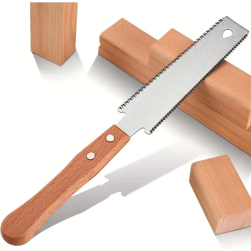 1pc Japanese Pull Saw - Precision Flush Cut Woodworking Tool with Flexible Steel Blade and Ergonomic Wooden Handle for Smooth, Effortless Trimming and Detail Tasks