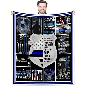 Police Gift Blanket, Men & Women Police Gifts, Best Birthday Present Idea, Fun Police Gift, College Graduation Gift, Flannel Blanket