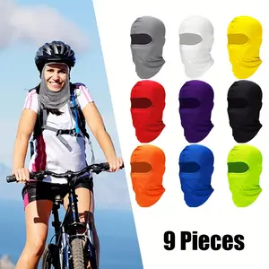 9 Pack Balaclava Ski Masks for Men Women, Breathable Polyester Full Face Cover with UV Sun Protection for Motorcycle Riding & Cycling