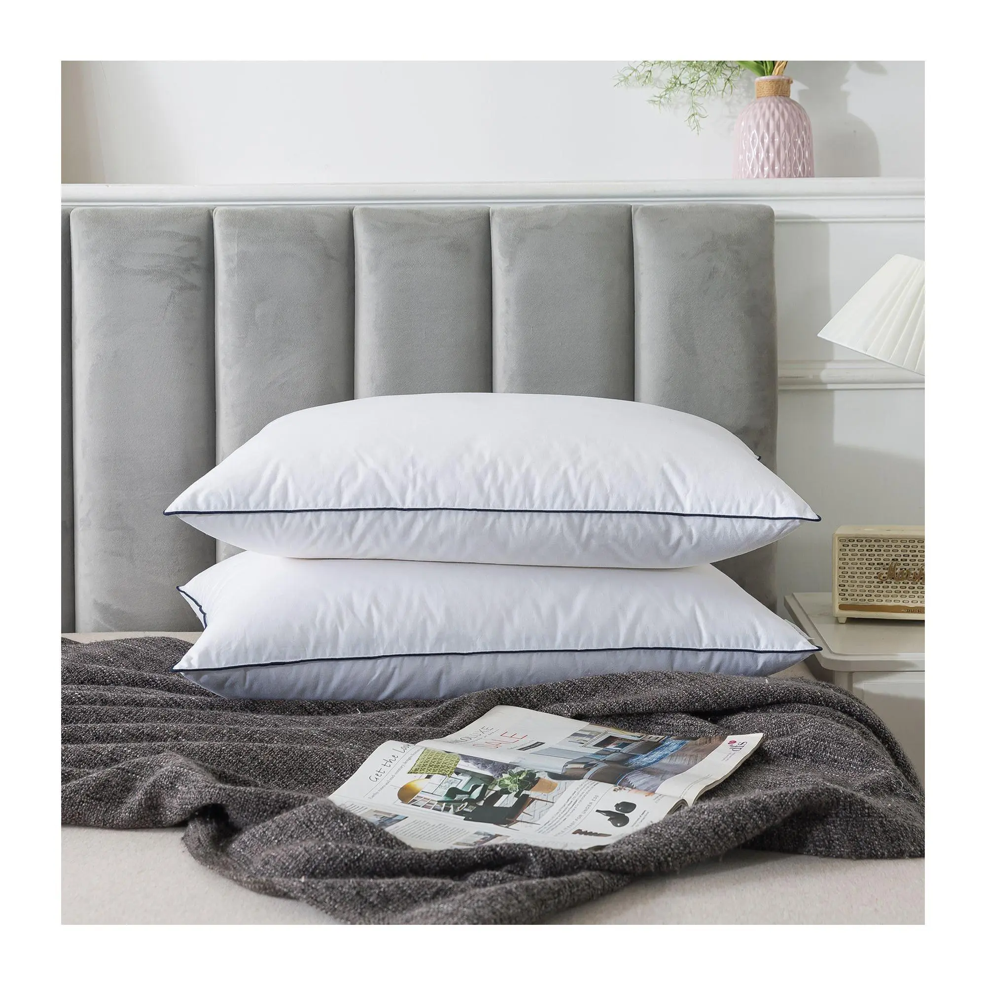 Royal Velvet White European Down and Nano Feather Pillow- King Royal Velvet White European Down and Nano Feather Pillow- King