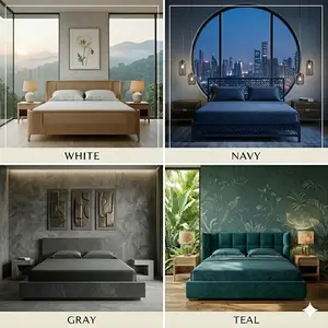 Deep Pocket Fitted Sheet 25cm Soft Breathable Fabric – Strong Elastic Edges for Perfect Mattress Fit Wrinkle-Free Fade Resistant Durable Bed Sheet Cover for Home Bedroom Hotel Use Easy Care