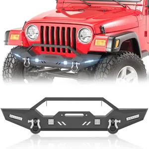【Yzona】Front Replacement Bumpers Compatible with 1987-2006 Jeep Wrangler YJ TJ LJ Unlimited