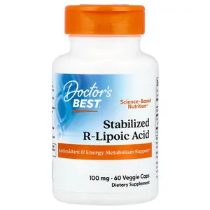 Doctor's Best Stabilized R-Lipoic Acid, 100 mg, 60 Veggie Caps