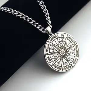Sacred Solomon Sigil Pendant Titanium Steel Tarnish-Free Esoteric Talisman Jewelry