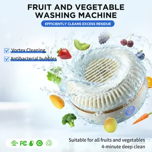 ydroxyl Ion Fruit & Vegetable Washer - Deep Clean for Produce, Meat & Seafood,Rotatable Fruit and Vegetable Purifier Removes Surface Dirt & Residues Naturally,Portable Kitchen Helper