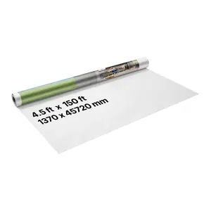 VEVOR Heavy-Duty Waterproof Plastic Sheeting - 4.5x150 ft, 0.13mm Thick, Large-Size Vapor Barrier, Tear-Resistant Drop Cloth for Residential Construction