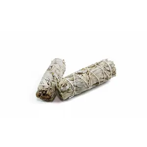 White Sage Smoke Cleansing Wand – Purification & Spiritual Renewal Woody Scent Fragrance Smudge Sticks Scented