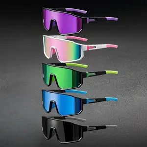 5-Pack Oversized Polarized Sports Sunglasses for Men Women, UV400 Anti-Glare Windproof One-Piece Shield Eyewear for Cycling, Fishing, Hiking, Running, Motorcycle Riding & Outdoor Travel outdoorfun