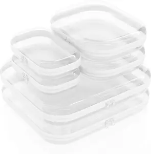 6 Pack Hard Shell Zipper Cases, Crush-Resistant Waterproof Dustproof Storage Containers, Double Zipper Organizer for Electronics, Cables, SD Cards, Tools, Fishing Tackle, Small Parts (2 Small,2 Medium,2 Large), Father's Day Gifts for Men Dad