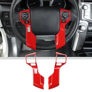 Steering Wheel Frame Cover Trim Bezels For Toyota 4Runner 2010+ /Tundra 2014+ Car Interior Accessories Easy Installation Decal Super Strong Backing Uv