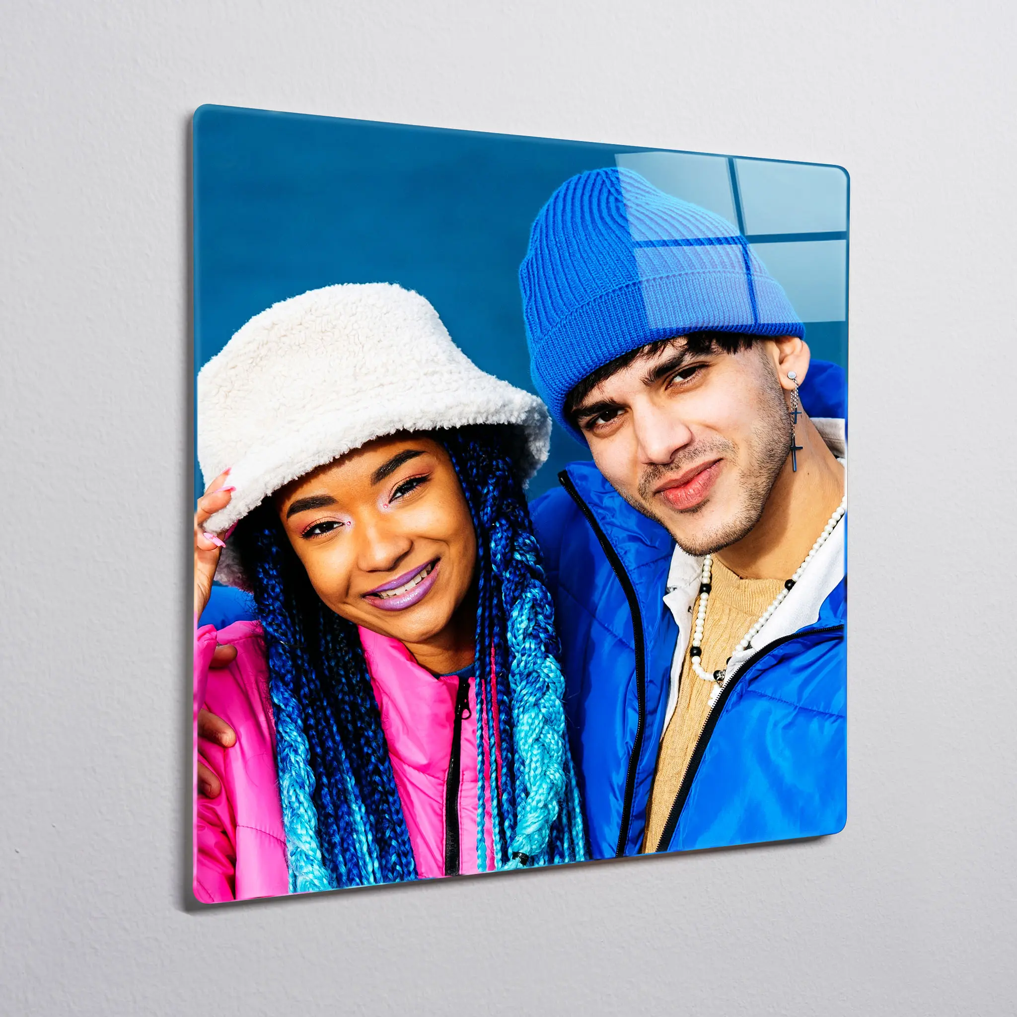 ArtPix 3D Personalized Glass Photo Frame – Magnetic Peel & Stick, No Damage to Wall – Easy to Attach & Remove – Customized Gift – Custom Picture Wall Art Mix Tiles, Photo Print Gift