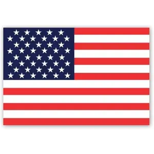 StickerJet American Flag Stickers, Rectangle Labels, 500 Stickers Roll, Easy Peel & Stick, Premium Self-Adhesive Paper, Durable & Vibrant Patriotic Design