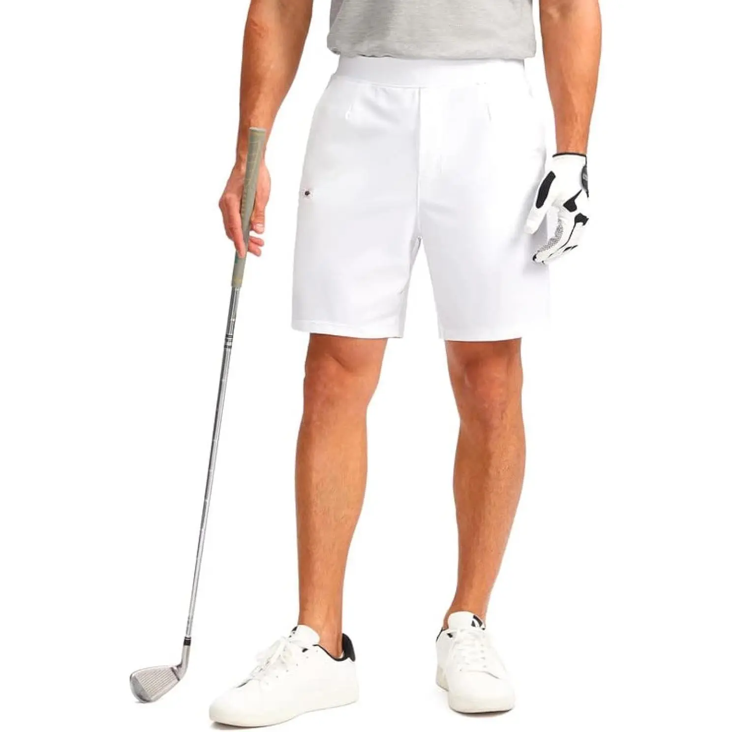 Men's 7" Golf Shorts with 5 Pockets Elastic Waist Dry Fit Stretch Shorts for Men Hiking Casual Athletic