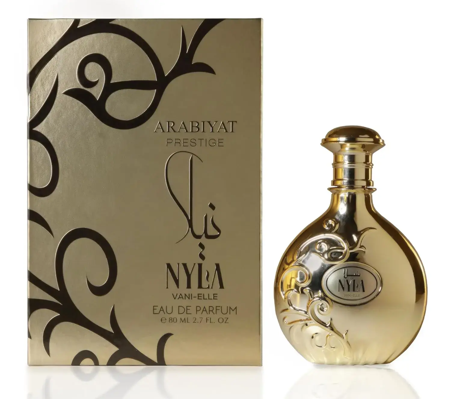 ARABIYAT PRESTIGE Nyla Vani-Elle 2.7 fl. oz Eau de Parfum Unisex Fragrance with Vanilla and Jasmine for Men and Women
