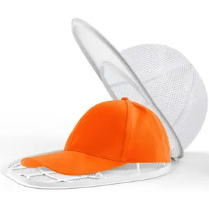 Hat Washer for Washing Machine,Hat Cleaner for Baseball Caps with Frame Cage and Mesh (1Pack white with mesh)