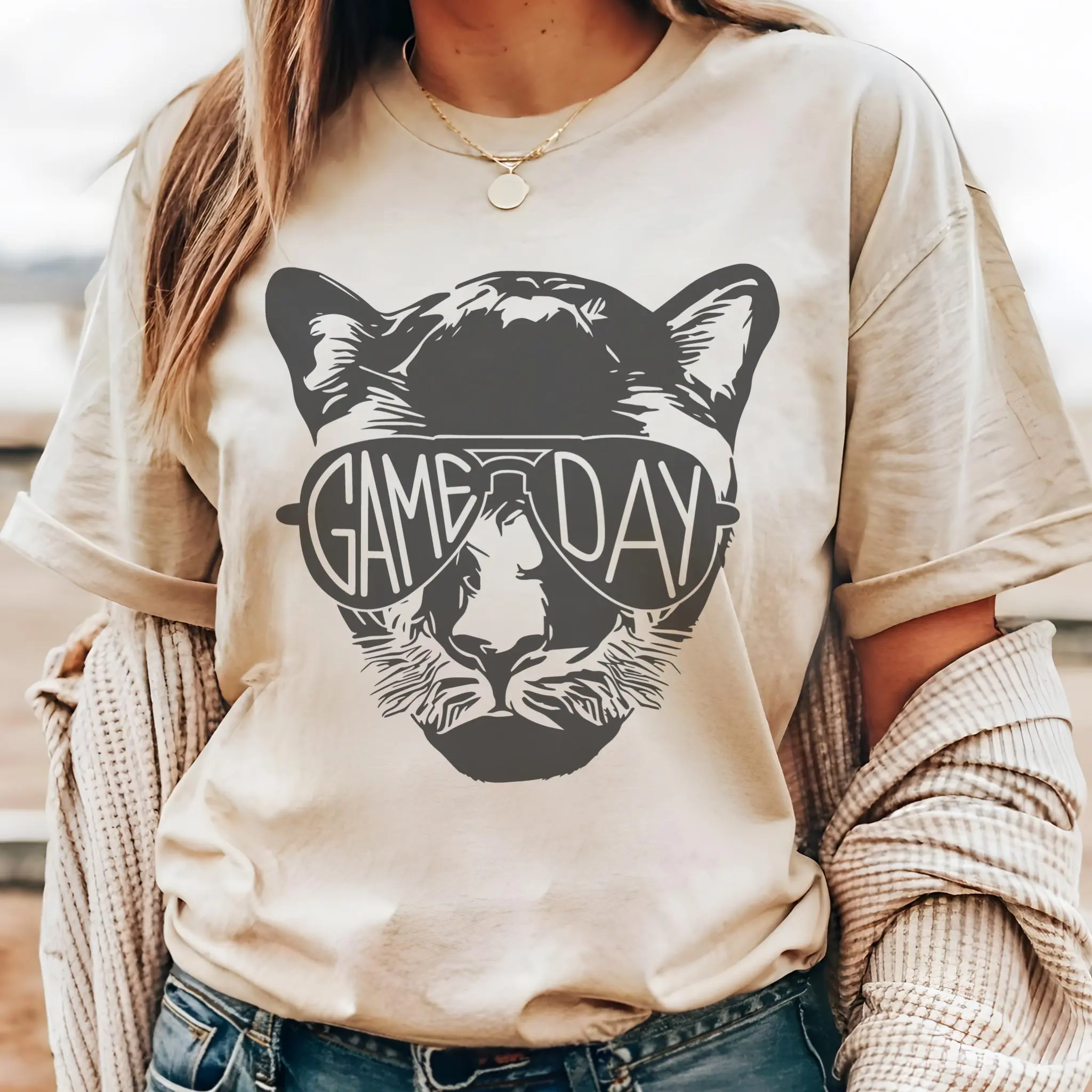 Panthers Mascot Football T-Shirt: Game Day Pride, Unisex Fit Cotton Trending