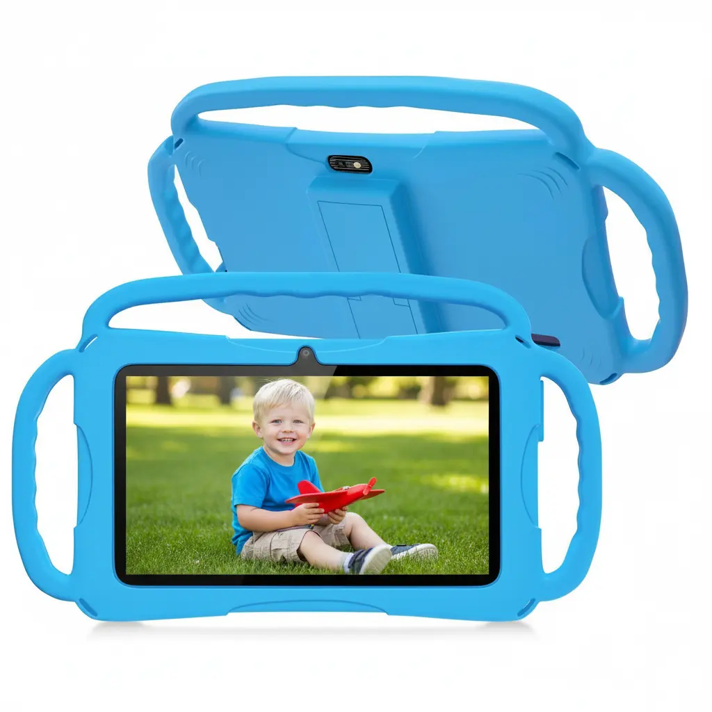 Educational Tablet,7-inch Kids Tablet with Three-Handle Shockproof Case |   Android Learning Tablet for Toddlers |   Parental Control, Dual Camera, WiFi |   Best Gift for Children