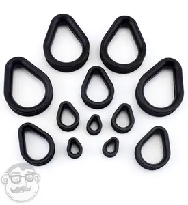 Kaos Black Silicone Teardrop Eyelets