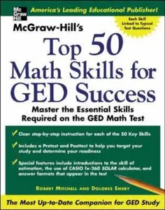 USED-McGraw -Hill's Top 50 Math Skills For GED Success by Robert (Bob) Mitchell (Paperback)