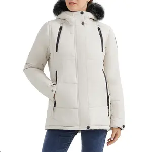 Orolay Women's Winter Warm Parka with Faux Fur Hood, Water-Repellent and Insulated Mountain Jacket for Casual Wear and Outdoor Activities Womenswear