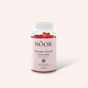 Noor Hair Growth Vitamin Gummies - Reduces Shedding & Supports Thicker Hair in 2-4 Weeks with Iodine, B12, Folate & Biotin, Non-GMO Formula