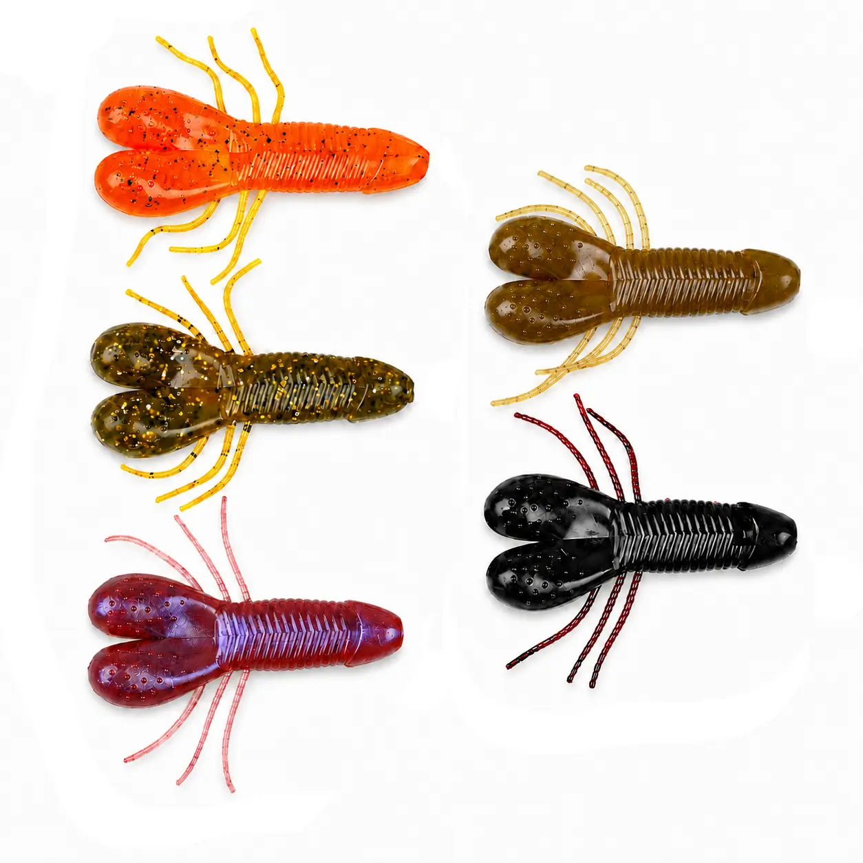 10-Pack Novelty Creature Soft Plastic Fishing Lures, 2.3 in Durable Butterfly-Action Baits for Bass, Funny Fishing Gift