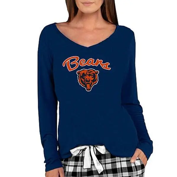 Football Fan Shop Officially Licensed NFL Ladies Marathon Long-Sleeve Top - Bears