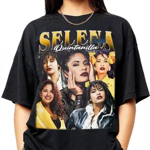Selena Quintanilla Vintage T-Shirt, 90s Latin Pop Icon Tee, Retro Music Graphic Shirt, Unisex Fan Gift