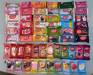 Exclusive and Limited Edition 30 Piece Japanese KitKat Assortment Ships from U.S. (30 Mini Kit Kat Bars) White Chocolate, Milk Chocolate, and Dark Chocolate Strawberry Lemon Mint