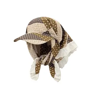 Leopard Print Bandana Baseball Cap, Tie Strap Summer Sun  hat , Unisex Hip Hop Outdoor Hat