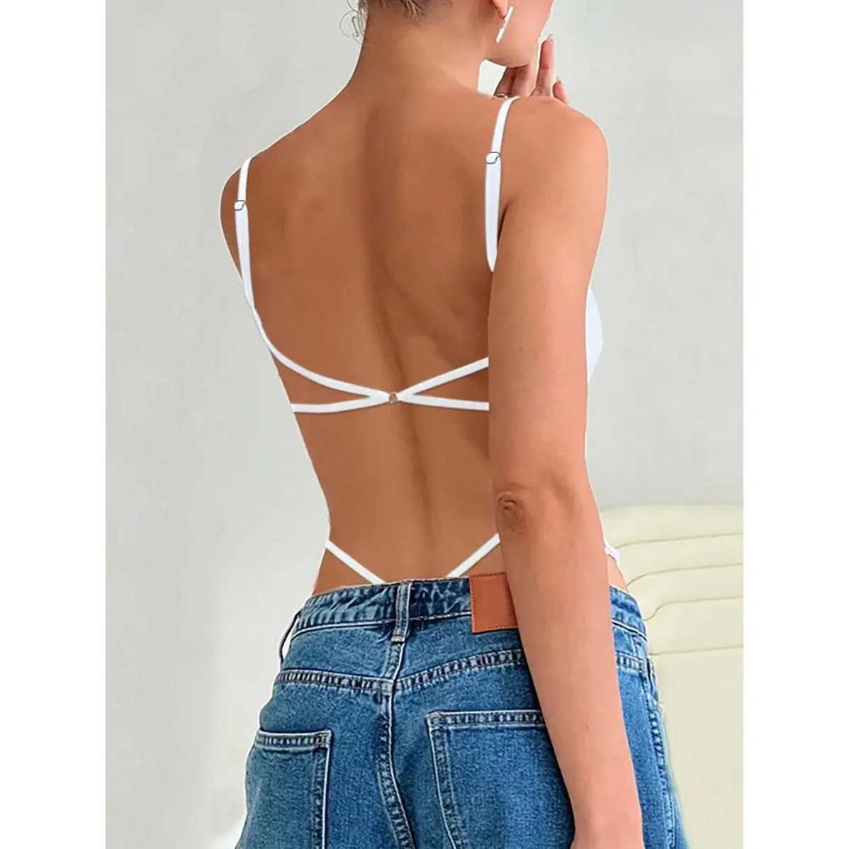 Fitted Backless Sexy Bodysuit For Women
