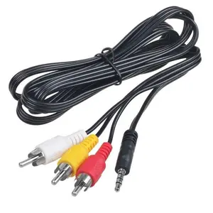3RCA Male to 3.5mm Male Audio Video Cord AV DV AUX Cable Adapter Converter 3FT