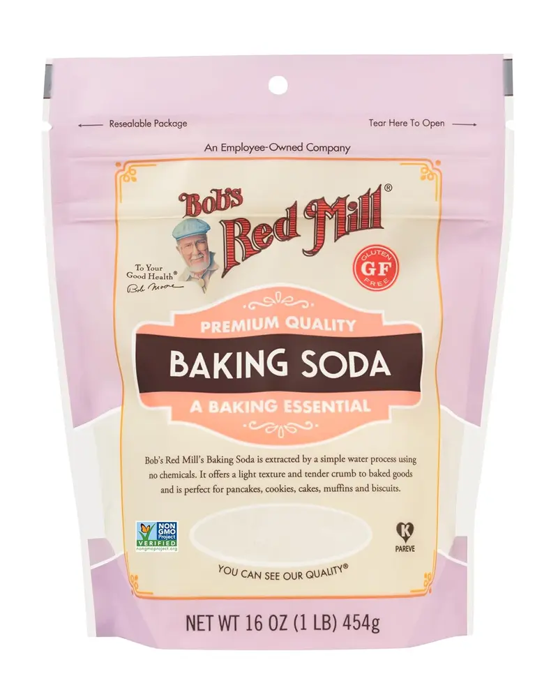 Bob's Red Mill Baking Soda 16oz Pack of 1 Non GMO Gluten Free Vegan Paleo Friendly Kosher for Bread Cake Pancakes Cookies Brownies