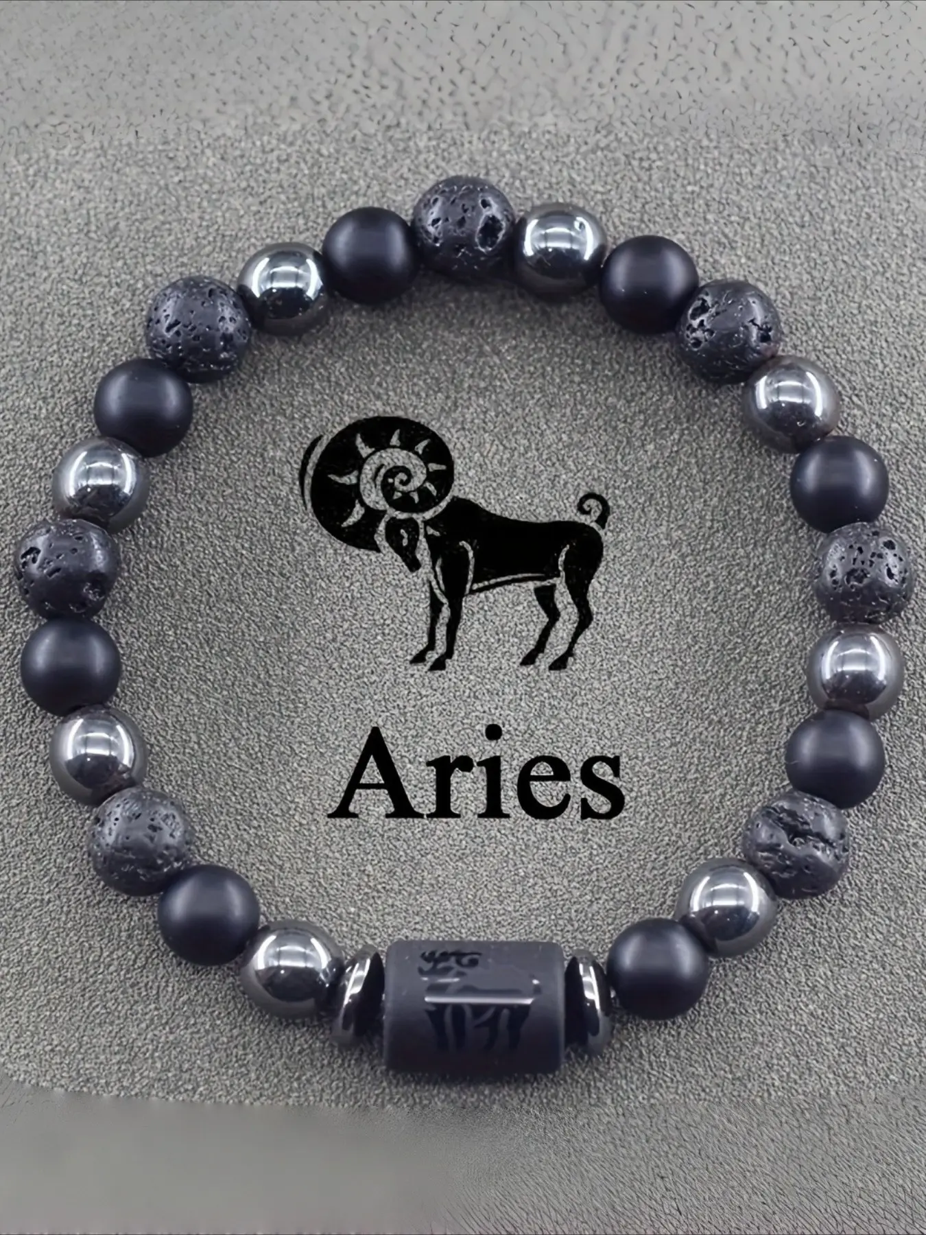 1pc Natural Stone Bead Zodiac Bracelet, Beaded Bracelets, Unisex Couple Bracelet with 12 Astrological Symbols, July Birthstone, Durable Beaded Design, Metallic Finish Beads, Gift for Any Zodiac Sign, Astromlogical Jewelry, Christmas, Mother’s Day