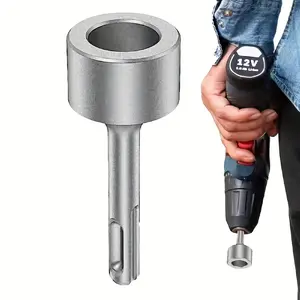 Durable Steel Ground Rod Driver, Heavy Duty Round Handle Electric Picker, Ideal for Rebar and Small Fence Posts, Home Renovation Tool, Power Tool