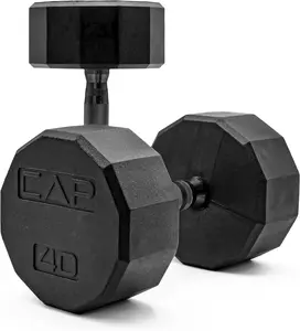 Cast Iron Hex Dumbbells, Anti-Roll Multi-Muscle Training Dumbbells for Home Full-Body Strength Building Workouts