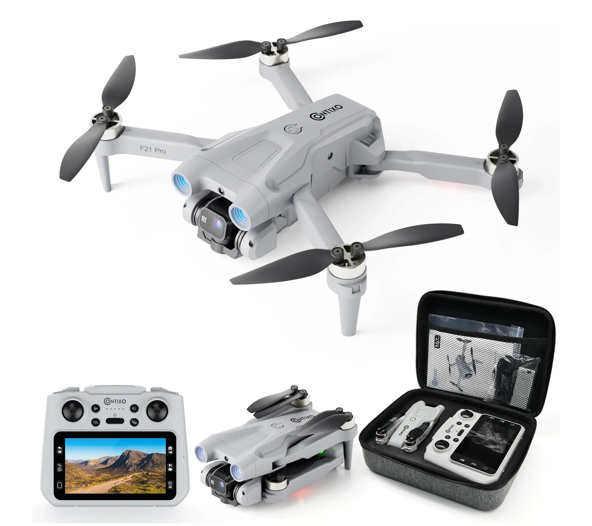 Contixo F21 Pro Mini FPV Drone Camera 4.3" Screen Quadcopter