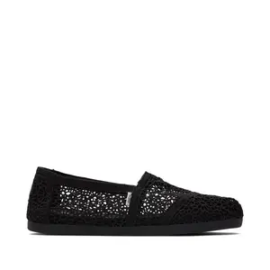Alpargata Black Moroccan Crochet