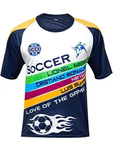 Men's Soccer Jerseys / Soccer T-Shirts (Messi, Ronaldo, Neymar, Real Madrid, Manchester United)