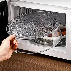 Multifunctional Microwave Splatter Cover, Heat Resistant 200°c, 360° Splash Proof, Food Insulator, Durable Plastic, Easy Clean, Kitchen Accessory